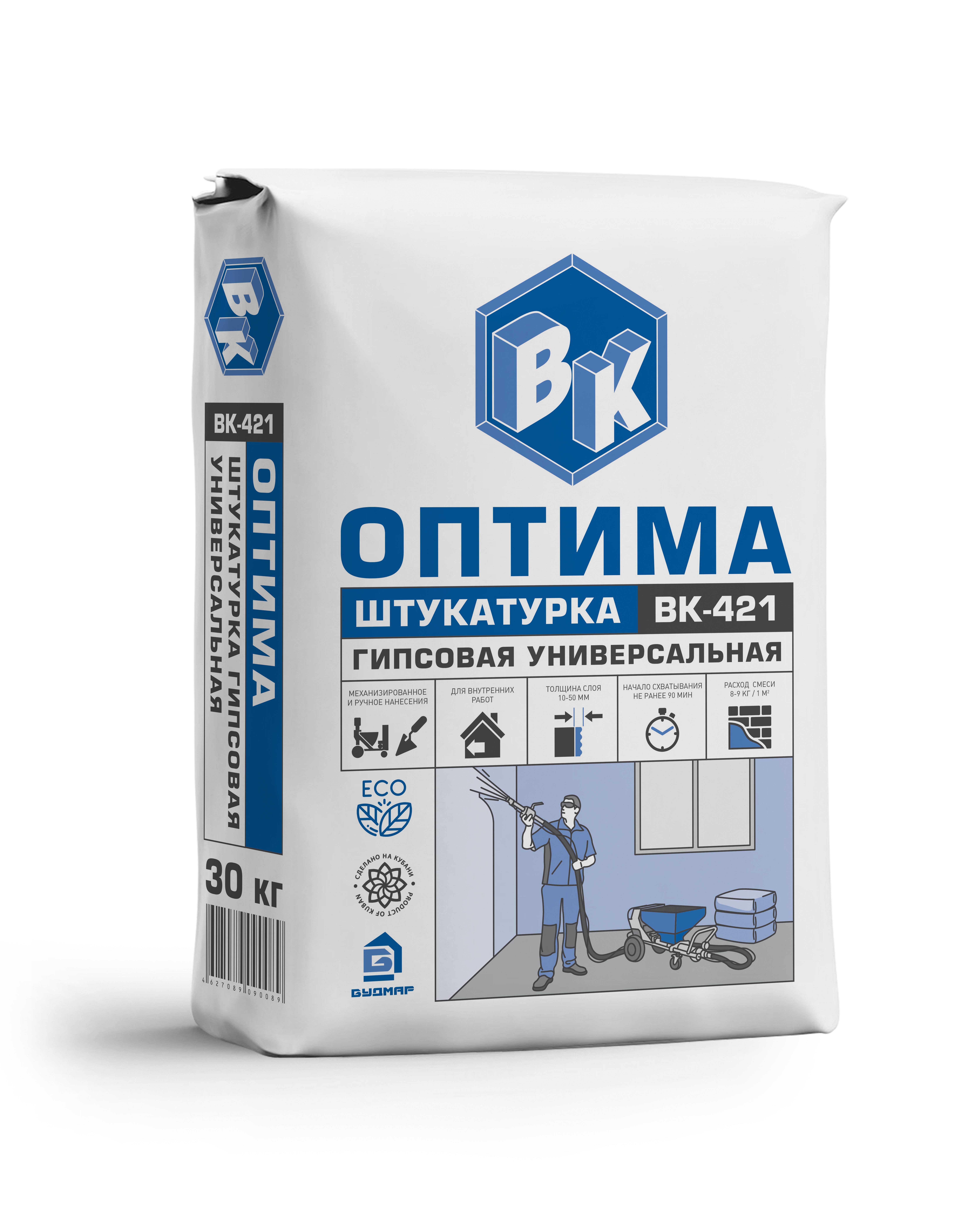 Штукатурная смесьВК-421 оптима
